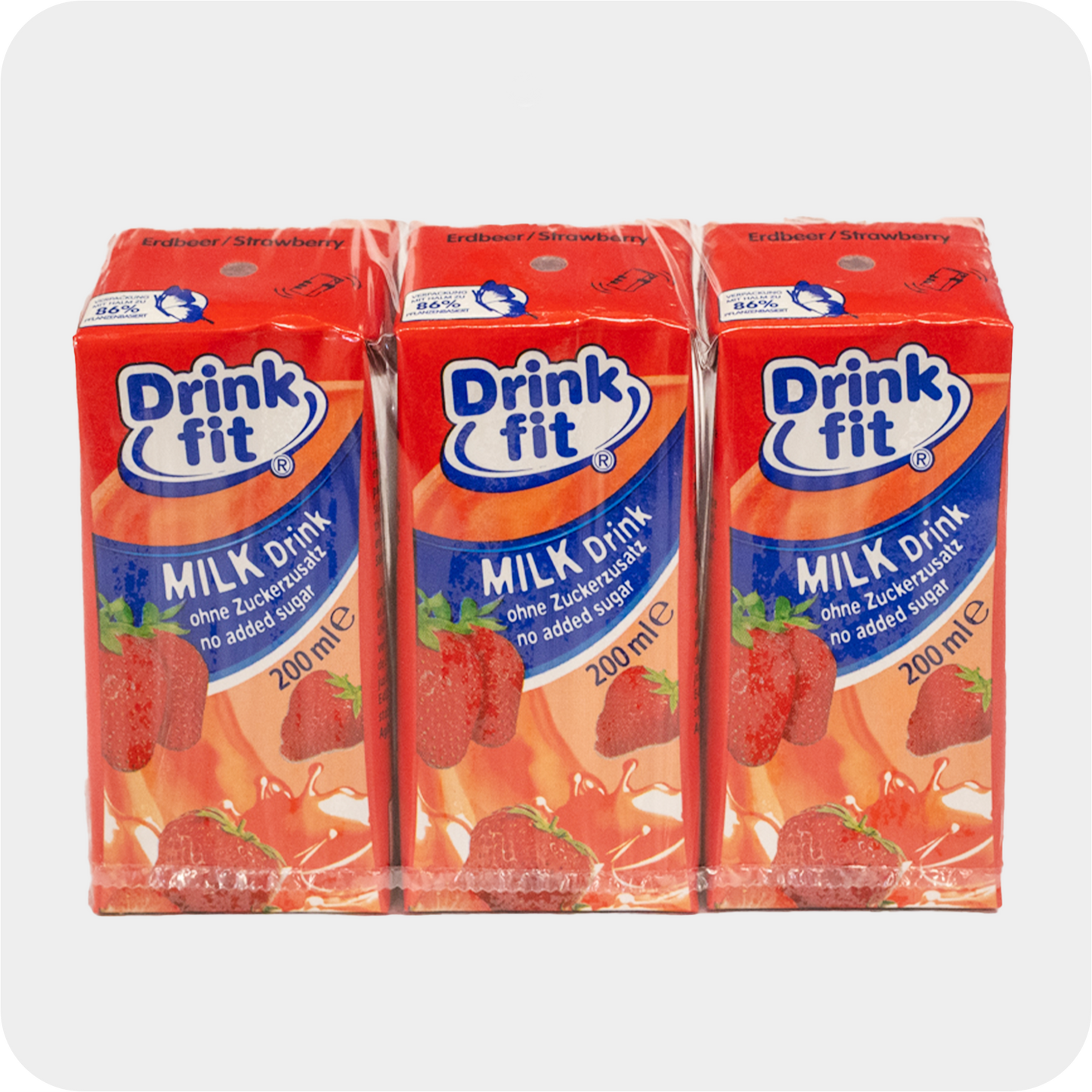 Drink fit Milk Drink Erdbeere  3x200ml