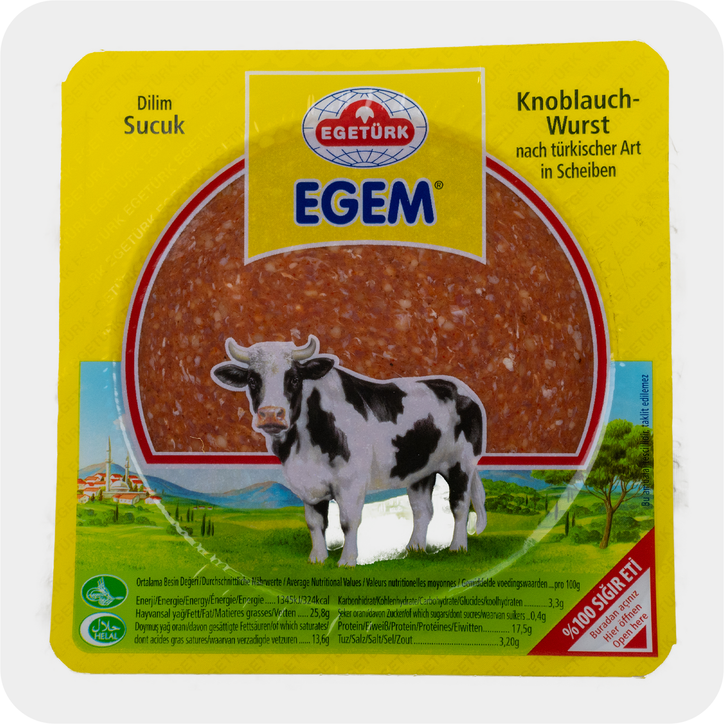 Egetürk Egem Knoblauch-Wurst Dilim Sucuk 200g