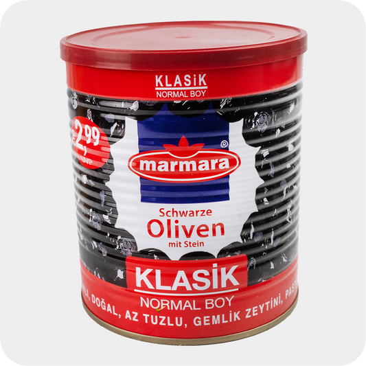 Marmara Klasik schwarze Oliven mit Stein siyah Zeytin 450g