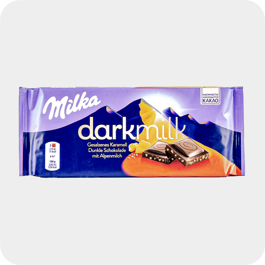 Milka darkmilk Schokolade Gesalzenes Karamell, 85g