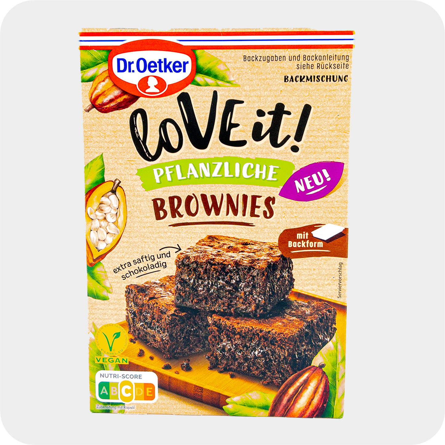 Dr. Oetker LoVE it! Pflanzliche Brownies 480g