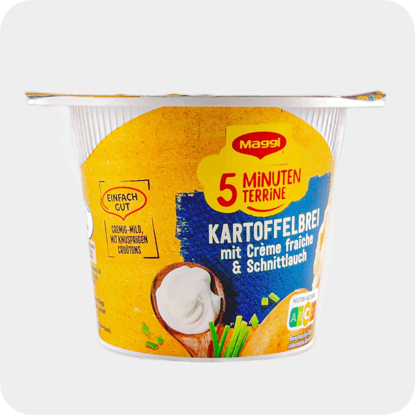 Maggi 5 Minuten Terrine Kartoffelbrei mit Crème fraiche & Schnittlauch 53g