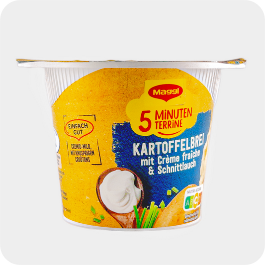 Maggi 5 Minuten Terrine Kartoffelbrei mit Crème fraiche & Schnittlauch 53g