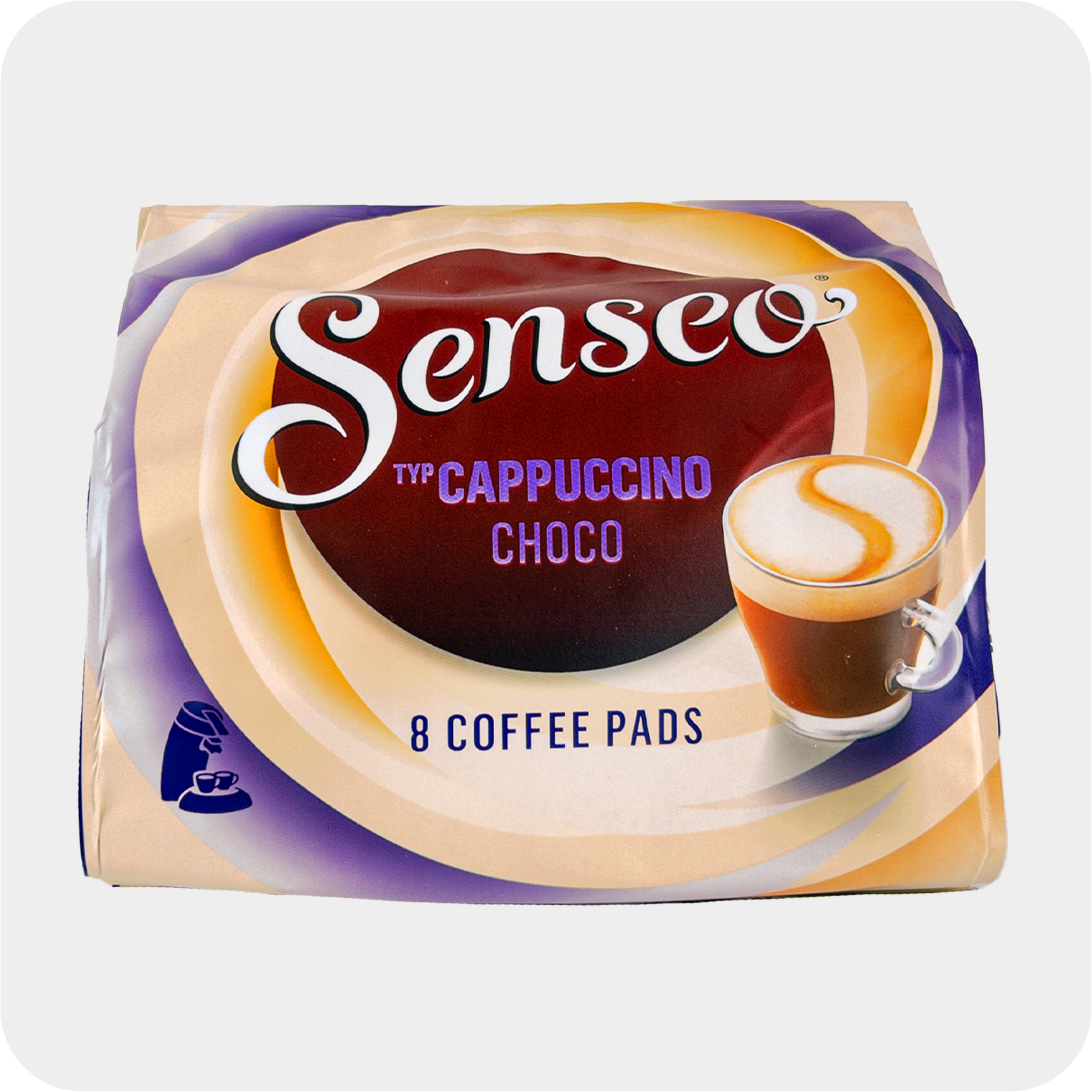 8 – Ruckzuck Choco 92g Cappuccino Kaffeepads Pads Senseo