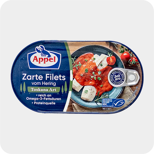 Appel Heringsfilet Zarte Filets in Sauce nach Toskana Art 200g