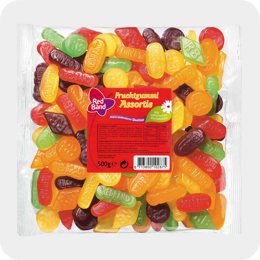 Red Band Fruchtgummi Assortie Family Beutel, 500g