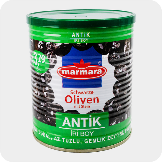 Maramara schwarze Oliven mit Stein Antik iri boy siyah Zeytin 450g