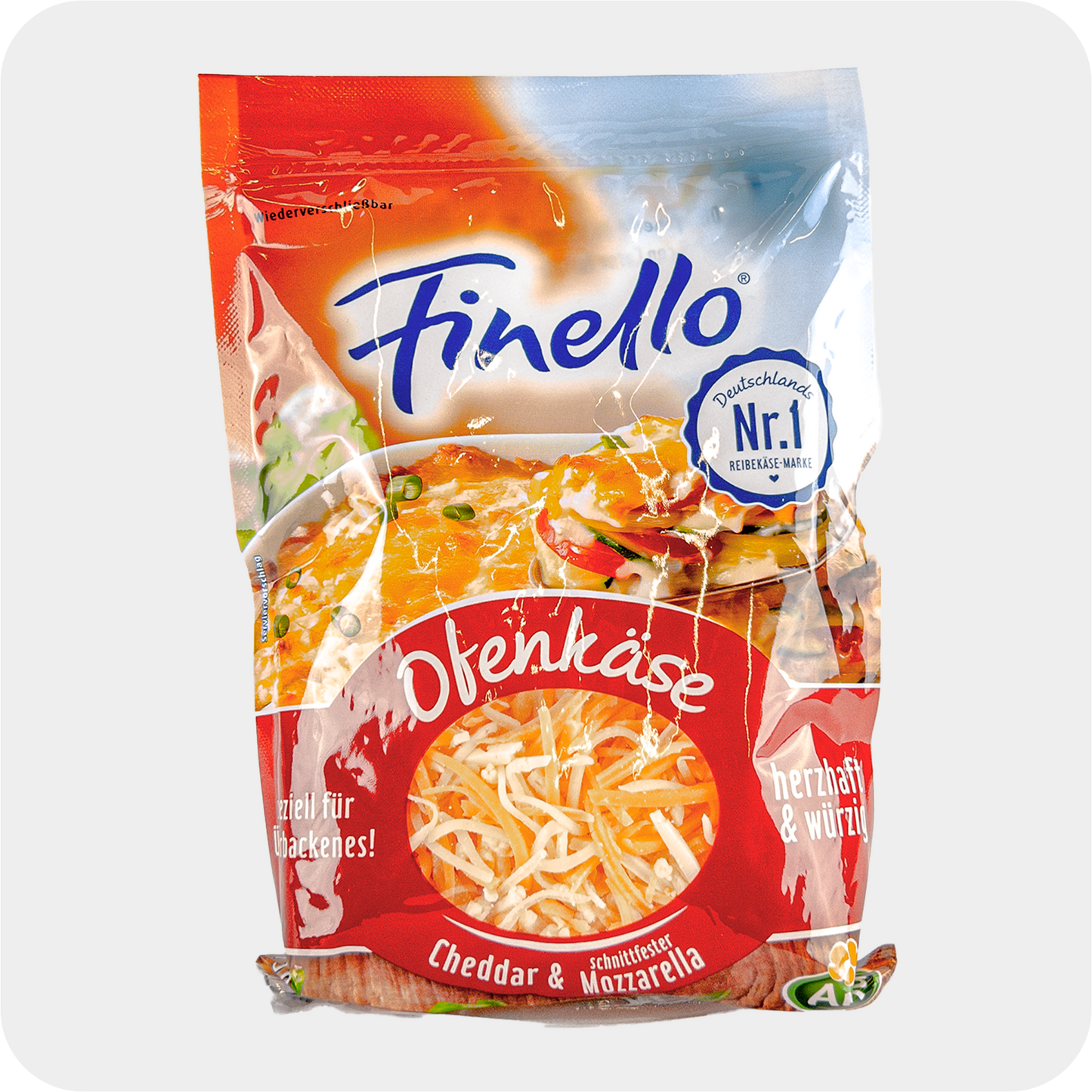 Arla Finello Ofenkäse Cheddar & Mozzarella gerieben, 46 % Fett i. Tr. 150 g