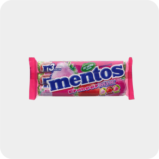 Mentos Erdbeer-Mix 3 Rollen 112,5g