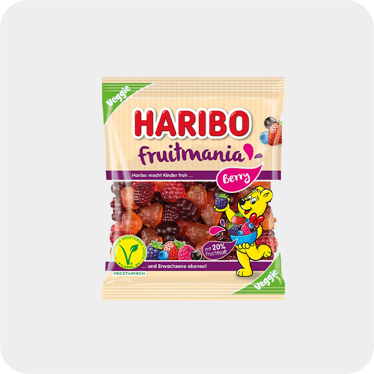 Haribo Fruitmania Berry, Fruchtgummi, 160g