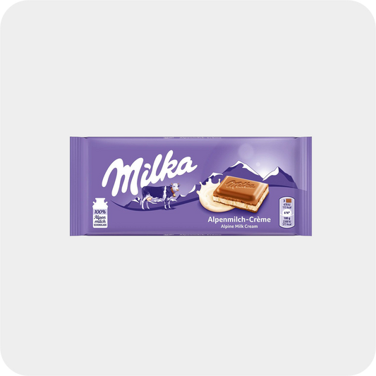 Milka Schokolade Alpenmilchcreme, 100g